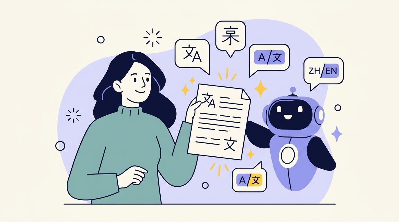 Translation multilingual document services illustration